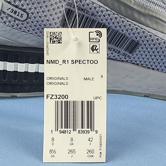 Adidas Running Shoes Mens Size 8.5 NMD R1 Spectoo NASA Halo Silver Orange FZ3200 - Picture 12 of 16